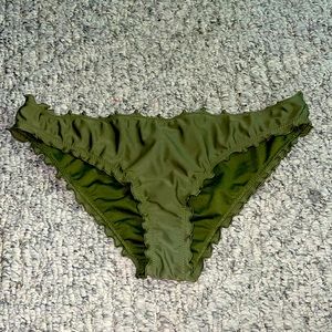 Green scrunched butt, swim briefs